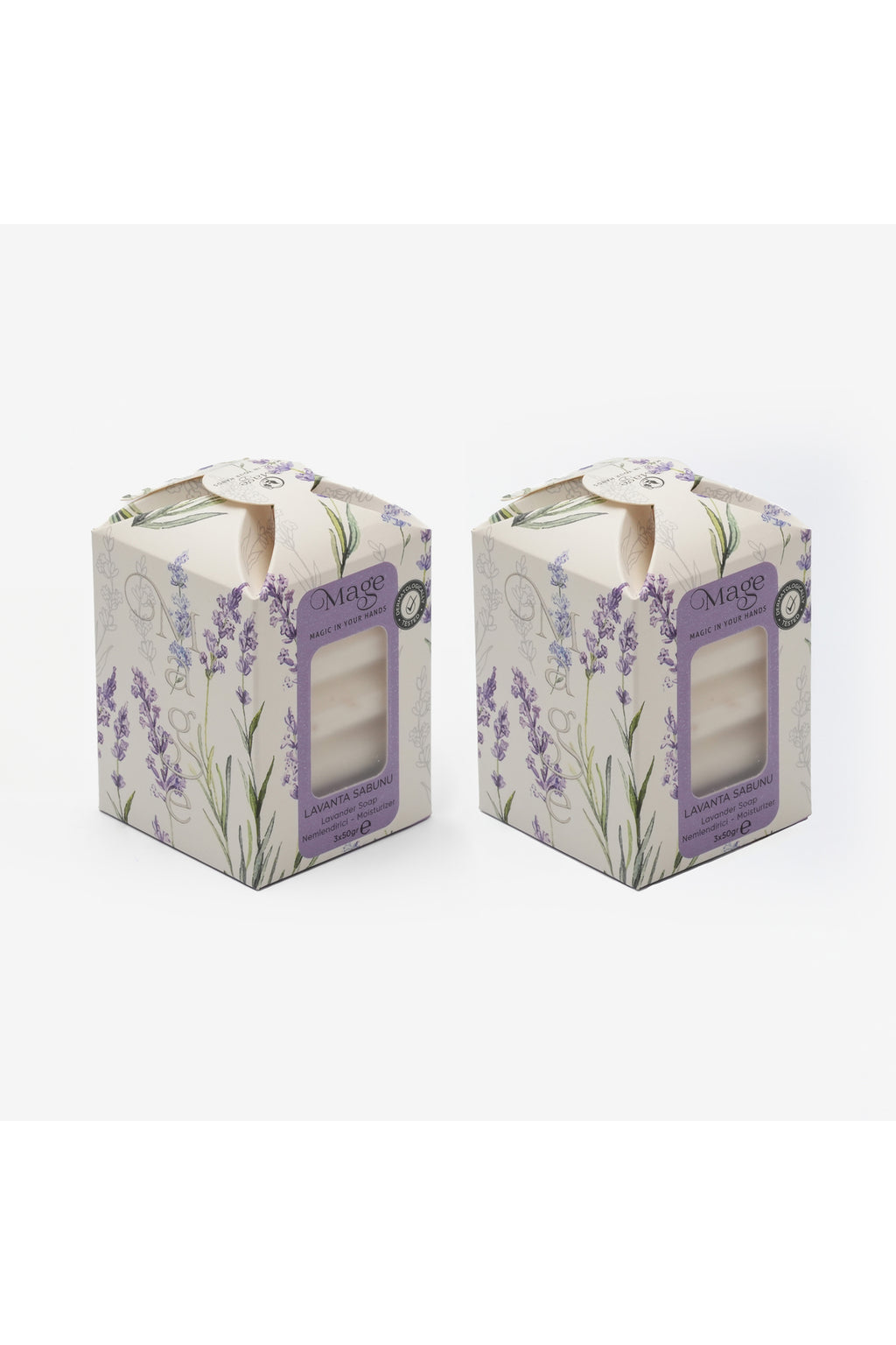 Doğal Lavanta Sabunu - 2 x 3'lü 50 Gr Kutu (6*50GR - 300 Gram)