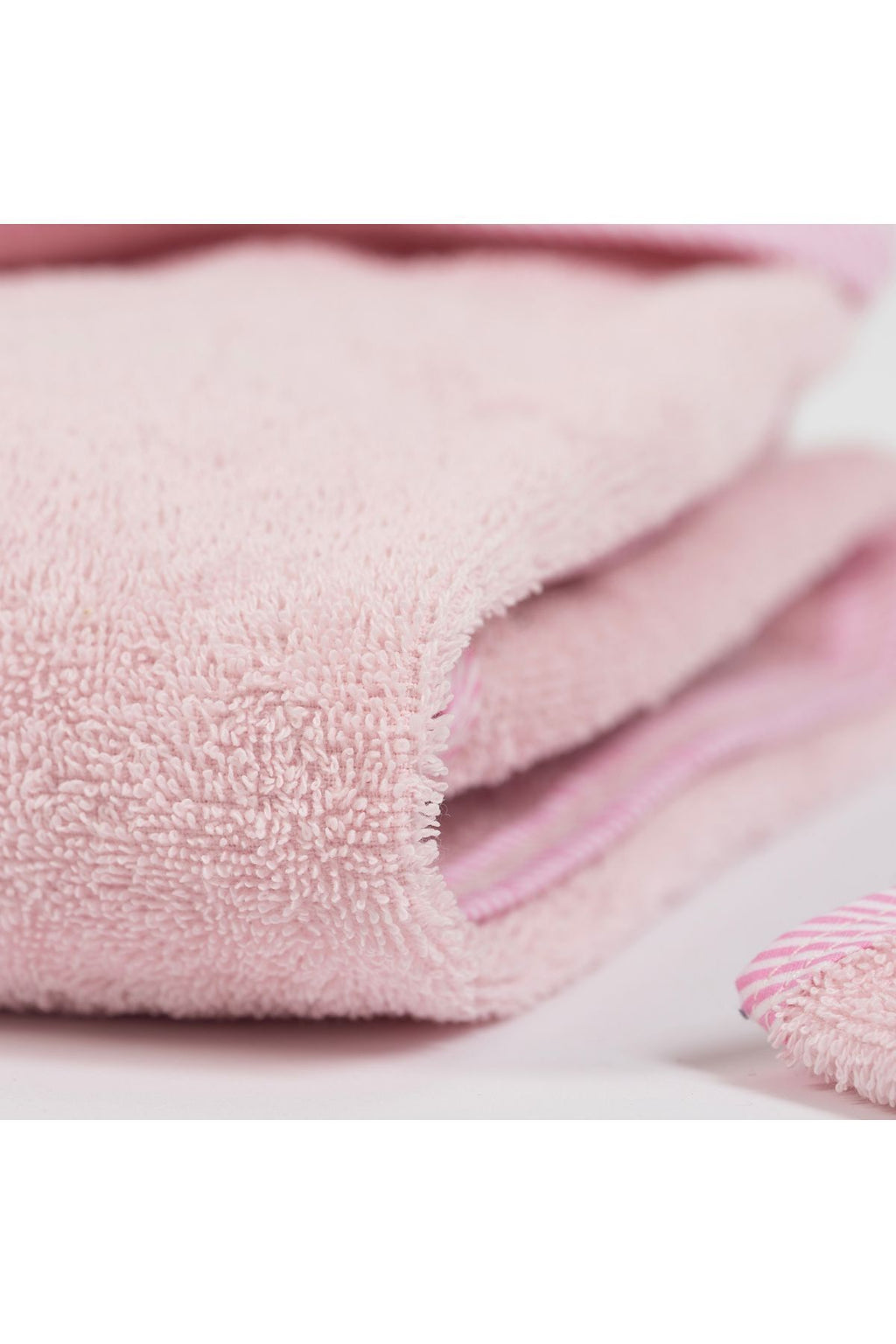 Müslin Başlıklı Bebek Havlusu Kız %100 Pamuk Pembe 75x80cm Banyo Eldiveni Hediyeli