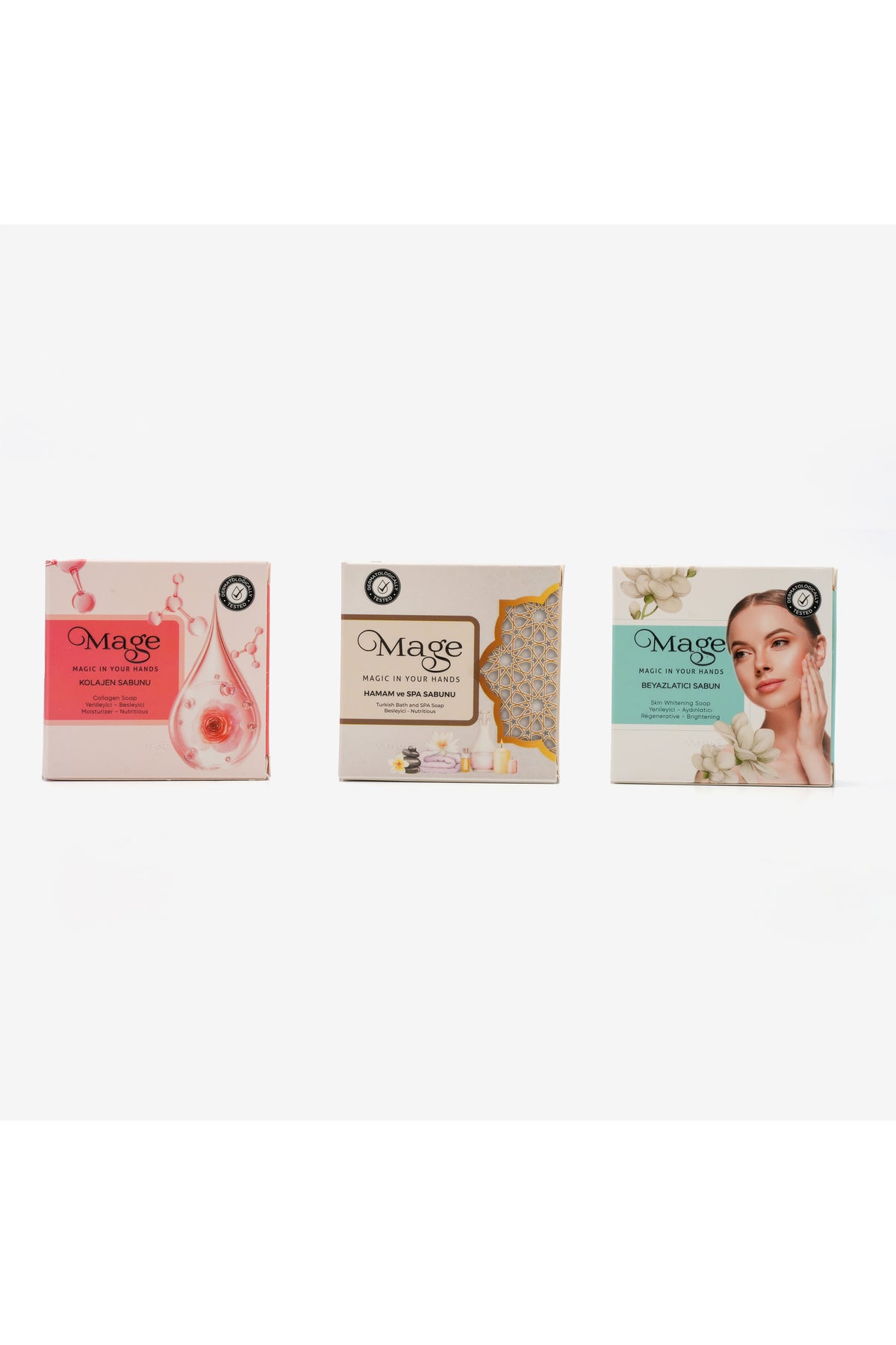 Kolajen & Hamam ve SPA & Beyazlatıcı Doğal Sabunları 3'lü Set (3*100 - 300 Gram)