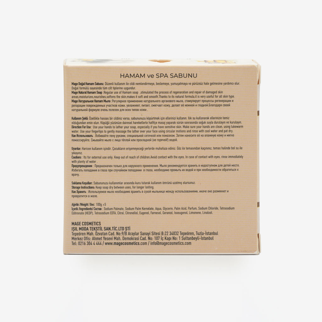 Mage Doğal Hamam & SPA Sabunu 100 gram 1 adet hediyelik kutuda