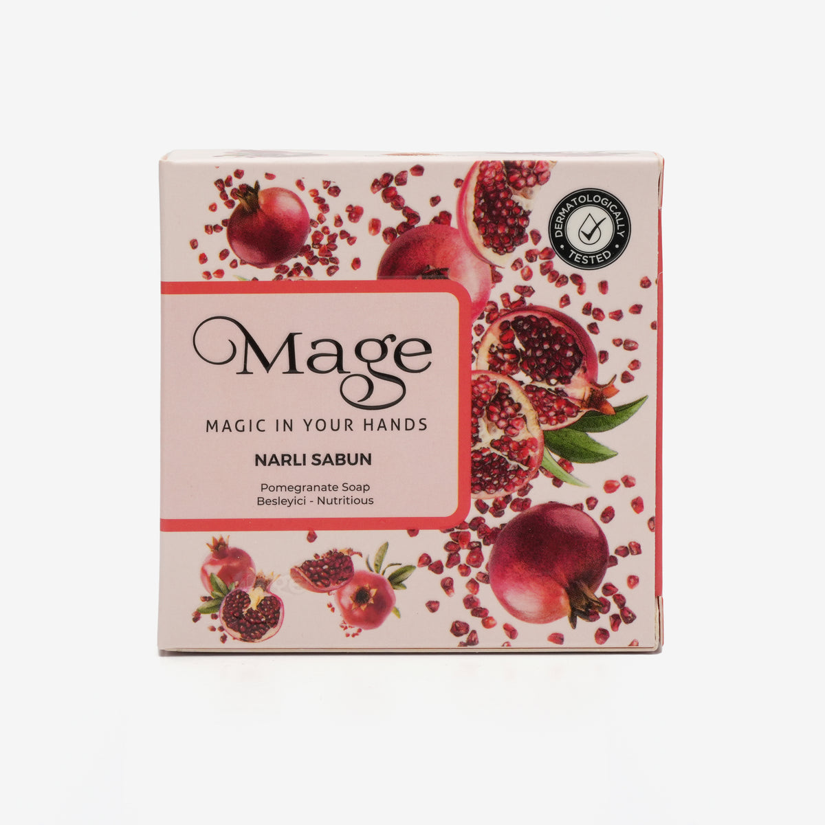 Mage Doğal Nar Sabunu 100 gram 1 adet hediyelik kutuda