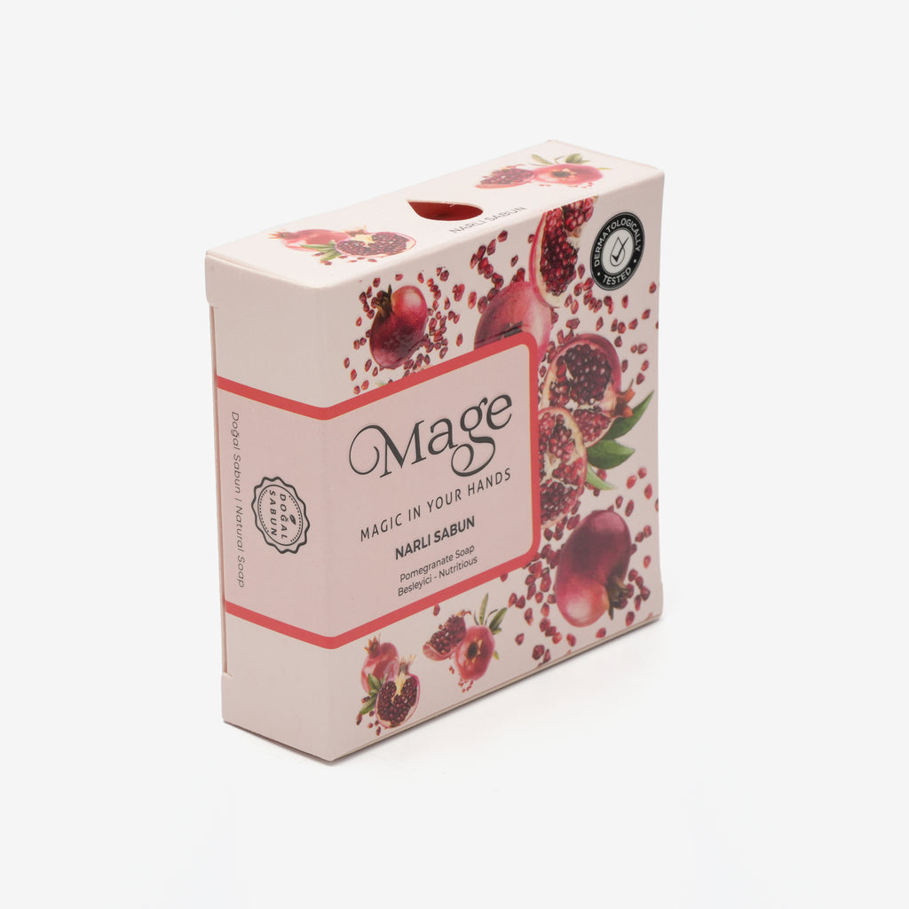 Mage Doğal Nar Sabunu 100 gram 1 adet hediyelik kutuda