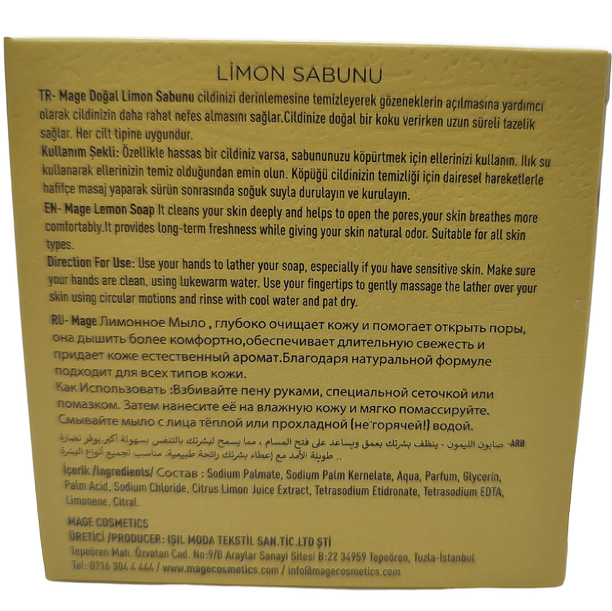 LİMONLU DOĞAL SABUN